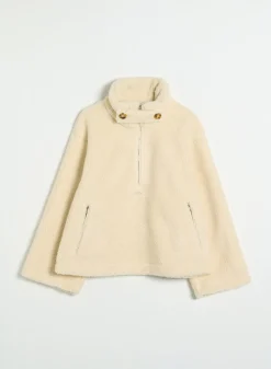 AIM’N Almond White Pile Anorak