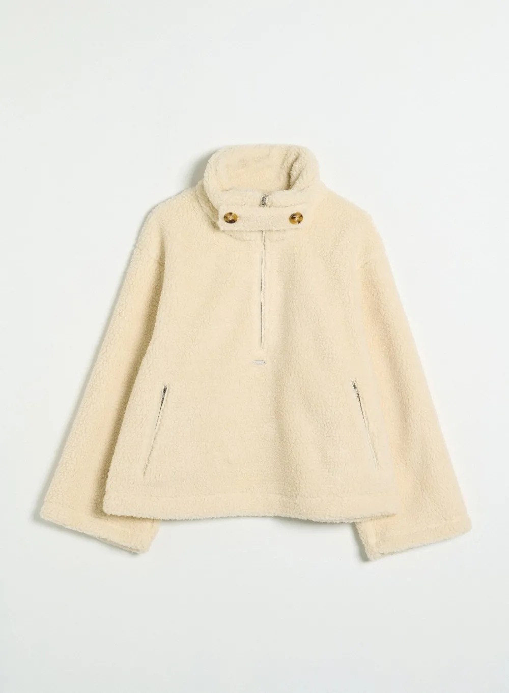 AIM’N Almond White Pile Anorak
