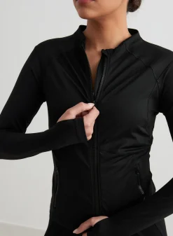 AIM’N Black Sculpting Zip Jacket