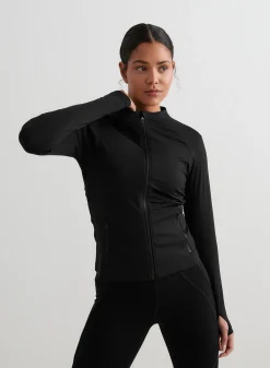 AIM’N Black Sculpting Zip Jacket