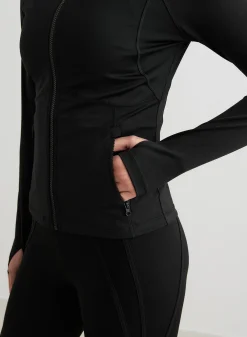 AIM’N Black Sculpting Zip Jacket