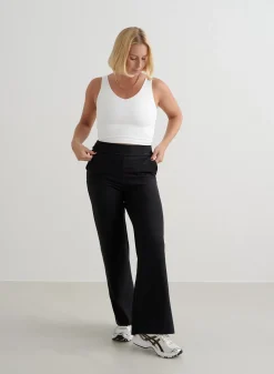 AIM’N Black Sense Wide Petite Pants