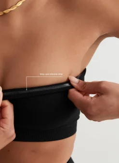 AIM’N Black Shape Seamless Bandeau Bra
