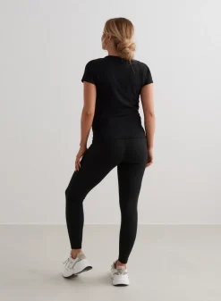 AIM’N Black Soft Basic Maternity Short Sleeve