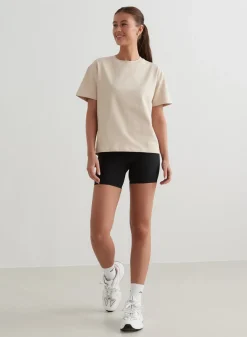 AIM’N Café Au Lait Serif Boxy T-shirt