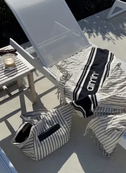 AIM’N Café Au Lait Striped Hamam Towel