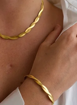 AIM’N Gold Waterproof Braid Necklace