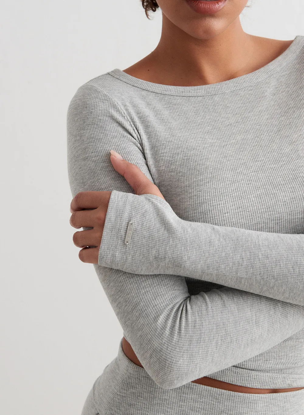 AIM’N Ease Ribbed Long Sleeve Top