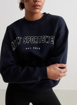 AIM’N Navy Varsity Sweatshirt