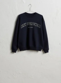 AIM’N Navy Varsity Sweatshirt