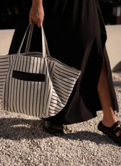 AIM’N Off-white Beach Tote Bag