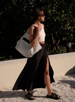 AIM’N Off-white Beach Tote Bag