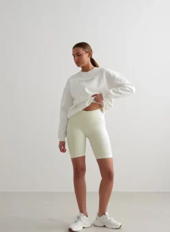 AIM’N Off-White Ribbed Seamless Biker Shorts