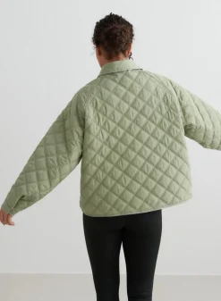 AIM’N Pale Khaki Quilted Femme Jacket