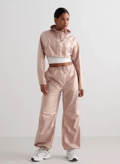 AIM’N Metallic Plain Parachute Pants