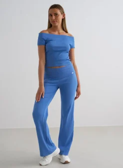 AIM’N Ease Ribbed Off-shoulder Top