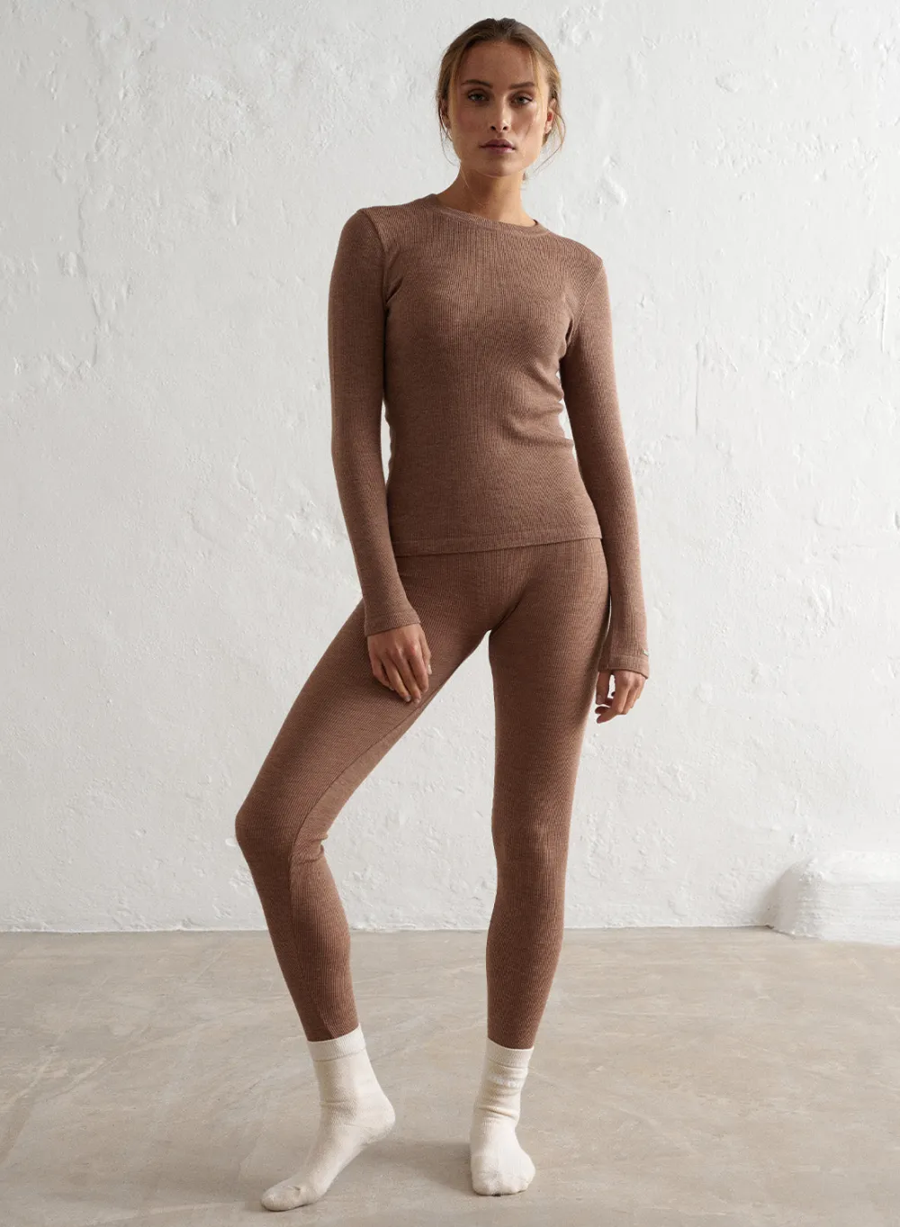 AIM’N Ribbed Wool Long Sleeve